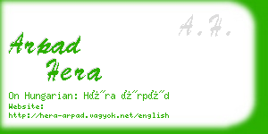 arpad hera business card